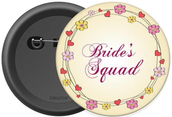 Bride Squad Button Badge