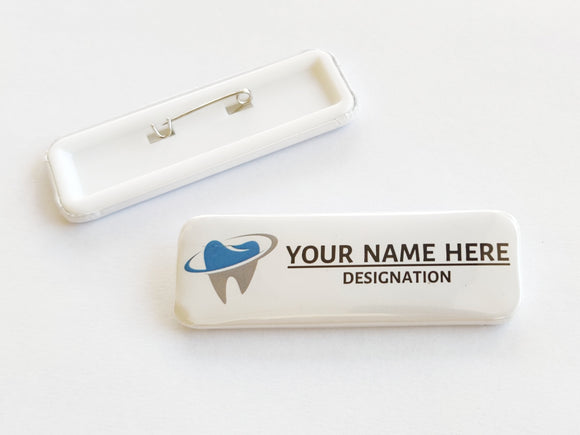 The Dental Doctor Personalised Name Badge -  22x67mm