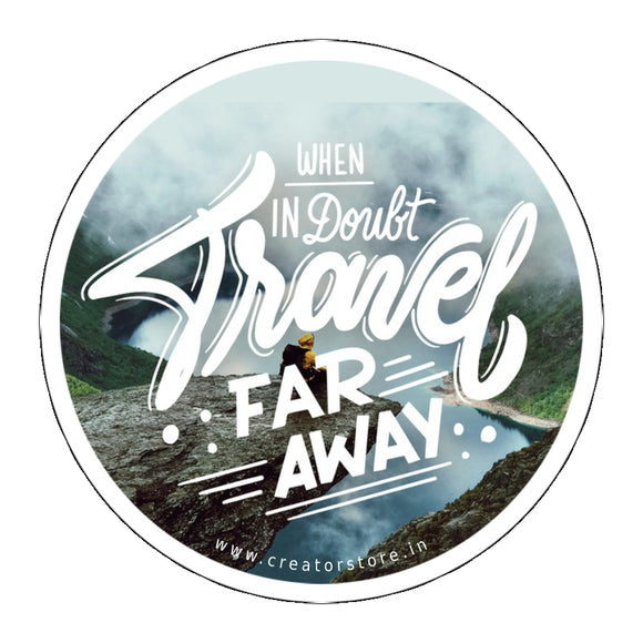 Travel far away Laptop Sticker