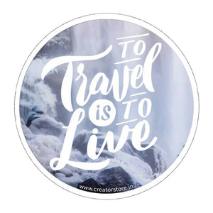 Travel is to Live Sticker