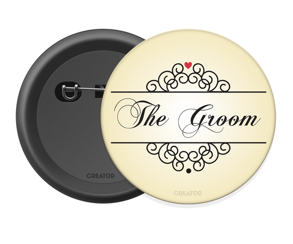 The Groom Button Badge