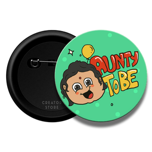 Aunty to be Baby shower Pinback Button Badge