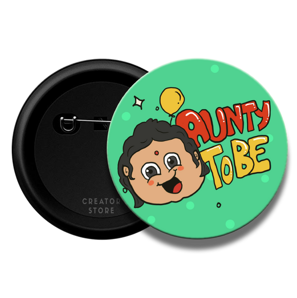 Aunty to be Baby shower Pinback Button Badge