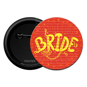 The Bride Wedding Pinback Button Badge