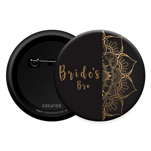 Bride's Bro wedding Button Badge