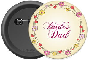 Bride's dad Button Badge