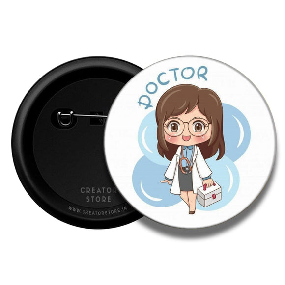 The doctor - Doctor Pinback Button Badge