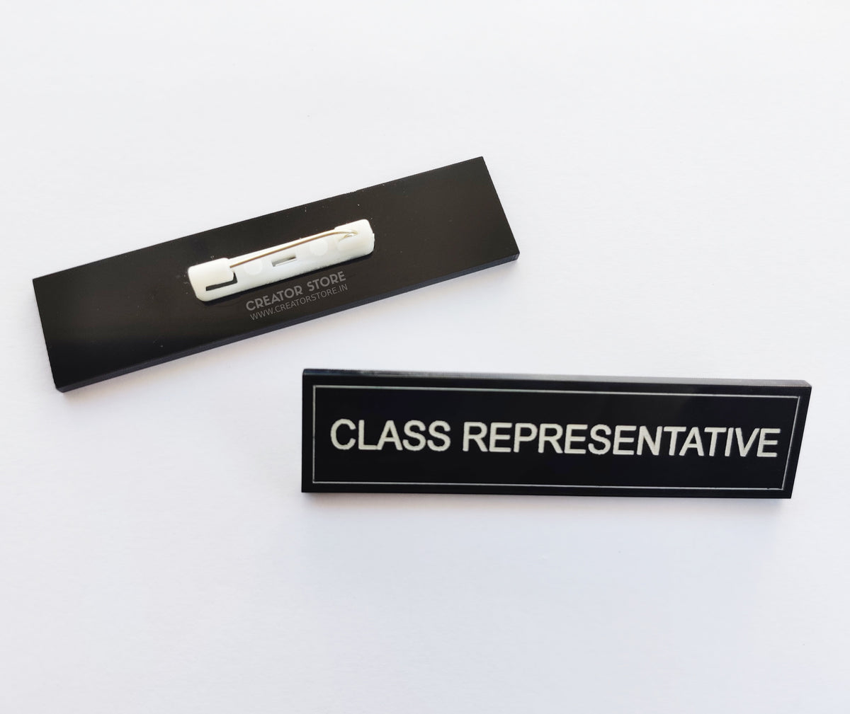 Class representative Acrylic Engraved Name Badge – Creator