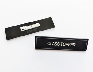 Class Topper Acrylic Engraved Name Badge