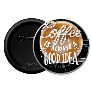 Coffee Button Badge