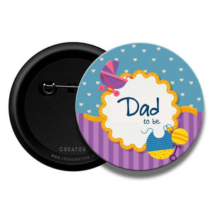 Dad to be Baby shower Pinback Button Badge