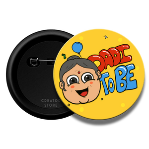 Dadi to be Baby shower Pinback Button Badge
