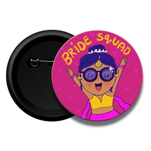 Bride Squad Wedding Pinback Button Badge