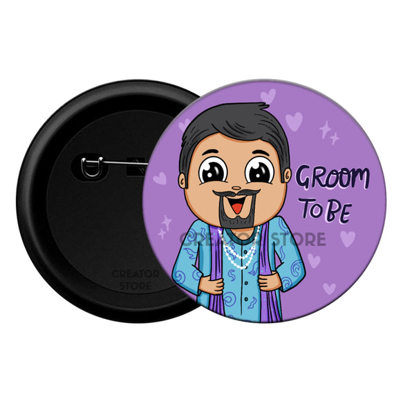 Groom to be - Wedding Pinback Button Badge