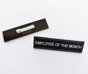 Employee of the Month Acrylic Engraved Name Badge
