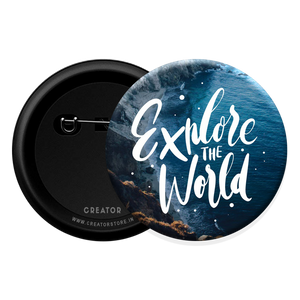 Explore the world Button Badge