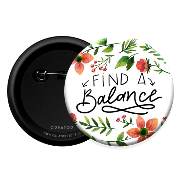 Find a Balance Button Badge