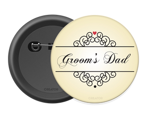 Groom's dad Button Badge