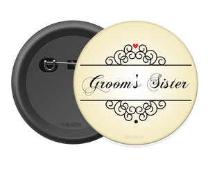 Groom's squad Button Badge