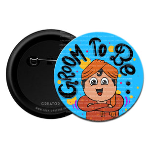 Groom to be Wedding Pinback Button Badge