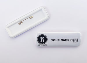 Advocate Custom made Pinback Name Badge