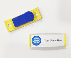 Gold metal Custom made magnetic Premium Name Badge