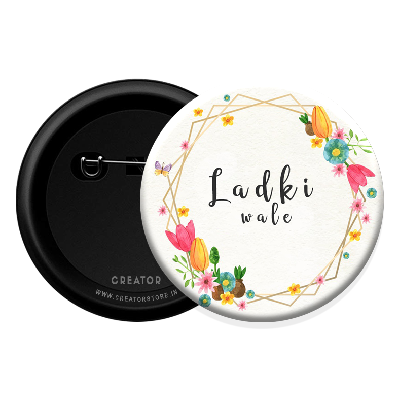 Ladki wale Button Badge – Creator Store