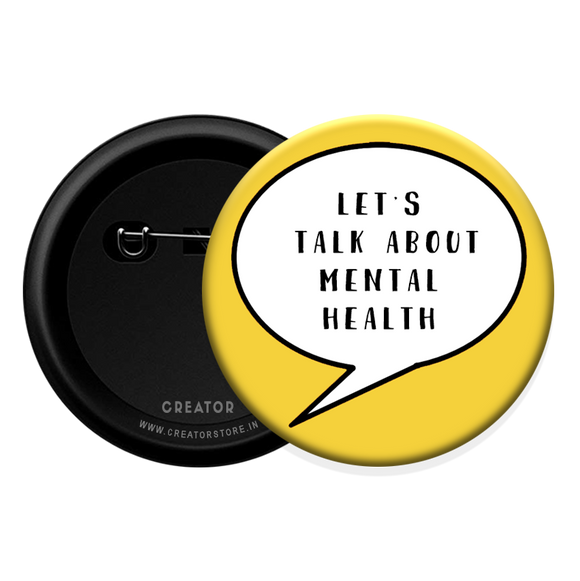 Lets talk about mental health Button Badge