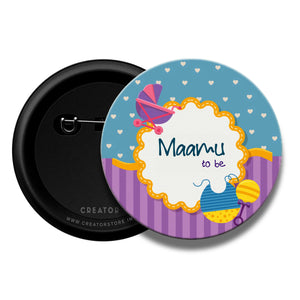 Maamu to be Baby shower Pinback Button Badge