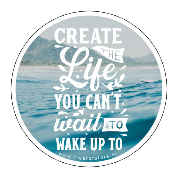 Create Life Laptop Sticker