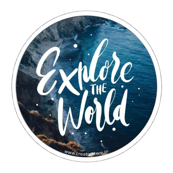 Explore the world Sticker