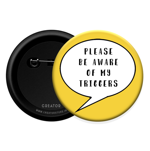 Please be aware Button Badge