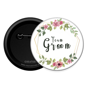 Team groom wedding Button Badge