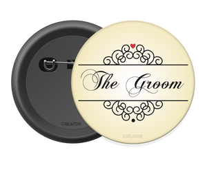 The Groom Button Badge