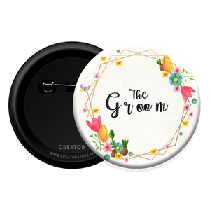 The Groom wedding Button Badge