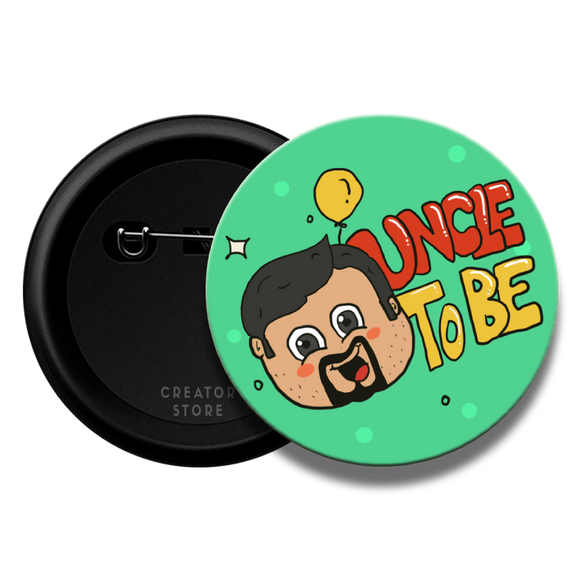 Uncle to be Baby shower Pinback Button Badge