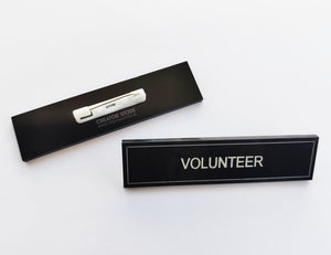 Volunteer Acrylic Engraved Name Badge