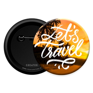 Let's Travel Button Badge
